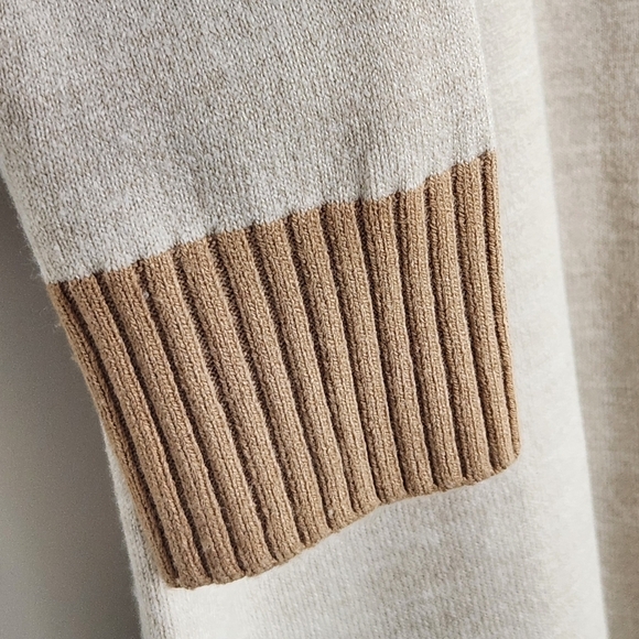 French Connection Size M Camel Tan Long Sleeve Sweater Dress - Picture 3 of 9